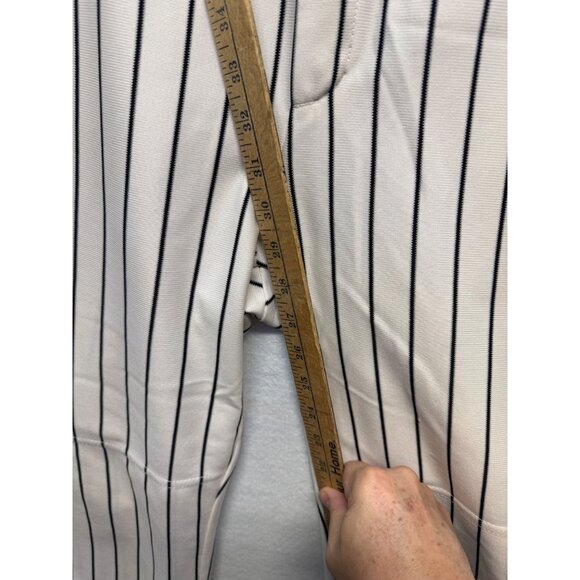 Wilson Mens XL Baseball Pants White With Black Pinstripes Polyester - Picture 8 of 10